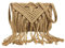 MODELISA - Bolso Bandolera Rafia Flecos Con Solapa Hombro Estilo Casual Mujer (Camel)