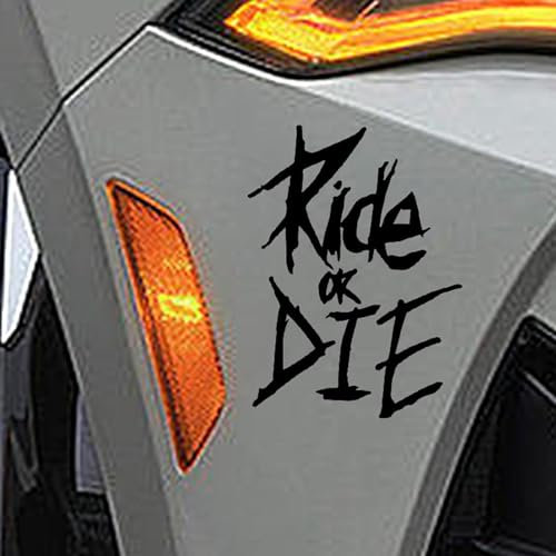 6 Stück Ride Or Die Aufkleber Lustige Auto Aufkleber 'Ride Or Die', Autofensteraufkleber, Wasserfester Aufkleber Lustig Ride Or Die Dekorativer Aufkleber Für Motocross Mountainbike Helm Laptop E-Bike