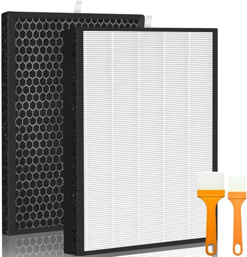 FY2420/30 FY2422/30 Ersatzfilter kompatibel mit Philips Luftreiniger AC2882, AC2887, A2889, AC3828, Serie 2000 und 3000, inklusive 1 HEPA-Filter und 1 Aktivkohlefilter 2 Stück