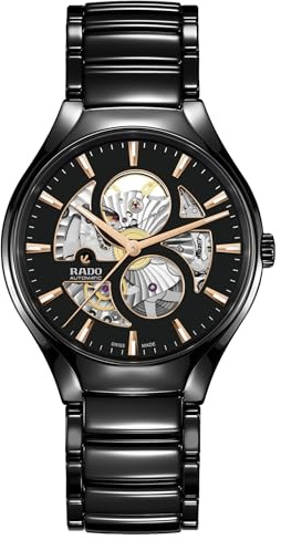 Rado -New True-Unisex-Swiss Automatic Watch-High-Tech Ceramic-Sapphire Crystal -40mm, Black