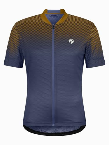 Ziener Herren NELETE Fahrradtrikot/Radtrikot - Mountainbike|Rennrad - atmungsaktiv, schnelltrocknend, elastisch, Kurzarm, hale Navy, 52