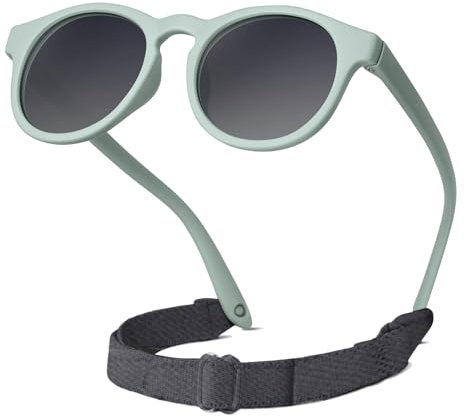 ElevaPulse Baby Sonnenbrille - Polarisiert mit UV400 Schutz, Flexibler Silikonrahmen für Kinder 6 Monate bis 3 Jahre, Babysonnenbrillen für Jungen und Mädchen, Leichtes Design mit Verstellbarem Band