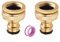 Messing Schlauch Wasserhahn Adapter, 2-in-1 Innengewinde Wasserhahn Adapter, Messing Innengewinde Wasserhahn Adapter, 3/4 Zoll und 1/2 Zoll Garten/Hof Gewindehahn Adapter