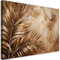 Feeby - Impression sur Toile - Intissé Tableau Decoration Murale - Glamour Feuilles de palmier Marbre Sépia - 90x60 1partie - Salon Peinture Tableaux - Moderne - Décoration Chambre Esthétique