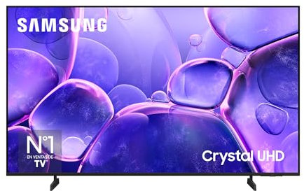 Samsung TV 55 Pouces Crystal UHD U8075F 4K Smart TV, Couleurs Incroyables avec Crystal Processor 4K, Écoutez Tous Les Haut-parleurs avec Q-Symphony, Données protégées par Knox Security et Gaming Hub