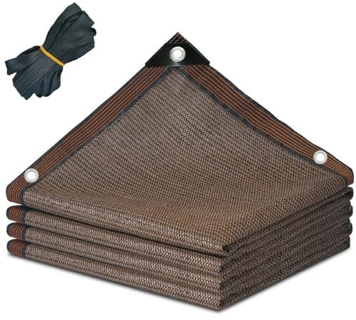 Genérico Malla de Sombra para jardín, Red de Sombra Exterior 90% con Ojales, 1x5m 1x10m 2x6m 3x8m 4x7m 5x7m 6x8m 8x10m, Red De Protección Solar para invernaderos,Patio,Plantas(8mx20m)