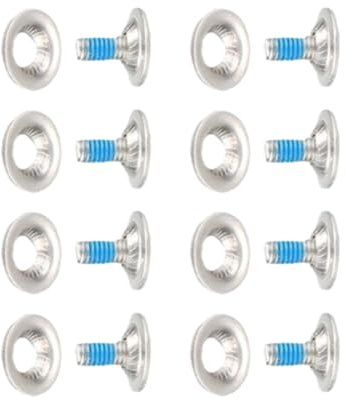 RichVibe 304 für Edelstahl Snowboard Bindungsplatte Schrauben Set M6x17mm mit Unterlegscheiben für die meisten Skibindungen 8 Sets