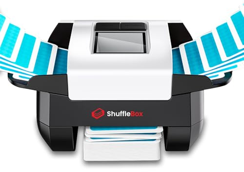 ShuffleBox Shuffler automatico di carte S1 Lite con batteria integrata ricaricabile da 1200 mAh, macchina per mescolare 2 deck ultra silenziosa