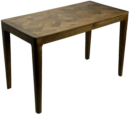 FineBuy Esstisch Massivholz Mango 120x60 cm Walnuss-Finish - Rechteckiger Esszimmertisch Holz - Küchentisch modern für 6 Personen - Stabiler Holztisch - Tisch für Esszimmer Bistrotisch Handmade