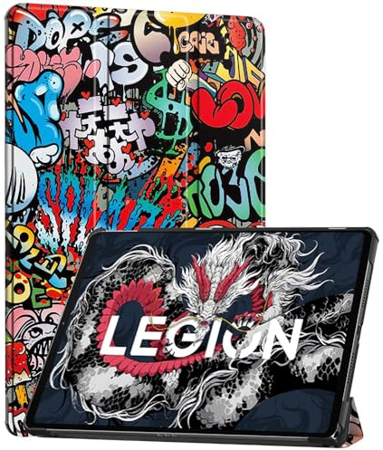 Techsuit für Lenovo Legion Tab Gen 3 Hülle mit 360 Schutz, Mikrofaser Innenfutter, Verstellbare Betrachtungswinkel, Schlankes Design, Anti Fingerabdruck, FoldPro Series, PU Leder, Urban Vibe