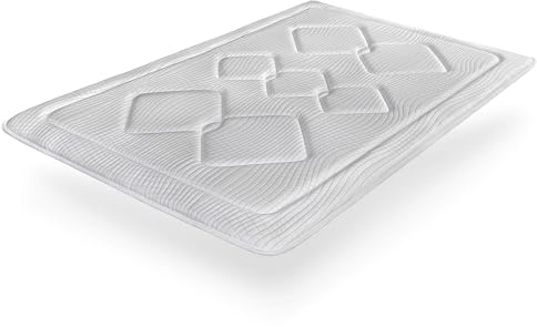 Topper Viscogel Efecto Frío Polar Dreams SonnoMattress, 4 cm Altura, Tejido Hilo Frío Transpirable, Adaptable, Sensación Fresca - 80x200x4