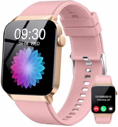Smart Watch for Men Women Answer/Make Calls, 1.85 HD Touch Screen Fitness Watch with Heart Rate/Sleep Monitor, 110+ Sports Activity Tracker Step Counter, IP68 Waterproof Smartwatch for ios/Android