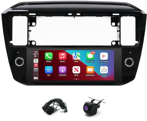6.86 inch Android 14 Autoradio für VW Up 2016 2017 2018 2019-2023, 2+32G Touch Screen Doppel Din Car Radio GPS Sat Navi mit Wireless Carplay Android Bluetooth Upgrade Head Unit Rückfahrkamera FM/RDS