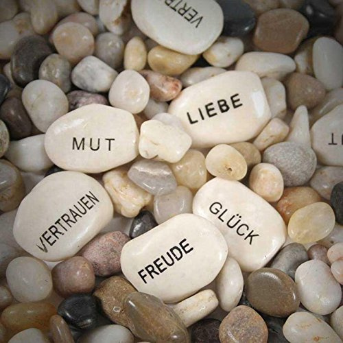 Annastore 30-TLG. Set Glückssteine mit positiven Worten liebevolles Geschenk Mitbringsel Glücksbringer Gastgeschenk
