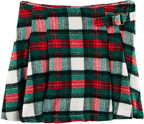 Carter's Girls' 2T-8 Plaid Pleated Skirt Red Plaid 3T