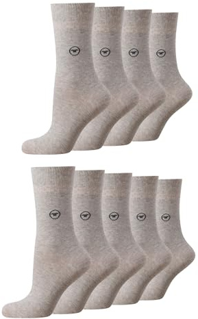 TOM TAILOR 9er Pack Basic Women Socks 9703 285 light grey melange Doppelpack Strümpfe Socken, Size:39-42