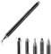 Yacig Stylus Pens for Touch Screens, 4 in 1 Stylus Pen for iPad,Clear Disc Tip Rubber & Mesh Fiber Tip with Extra Replacement Tips Stylus for iPhone/Samsung/Android/Touchscreen Tablet(Black)