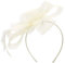 Ladies Retro Elegant Flower Hair Fascinator Hat Feather Mesh Net Veil Wedding Hats Vintage Hair Accessories Women Headwear with Headband and Clip for Cocktail Tea Party