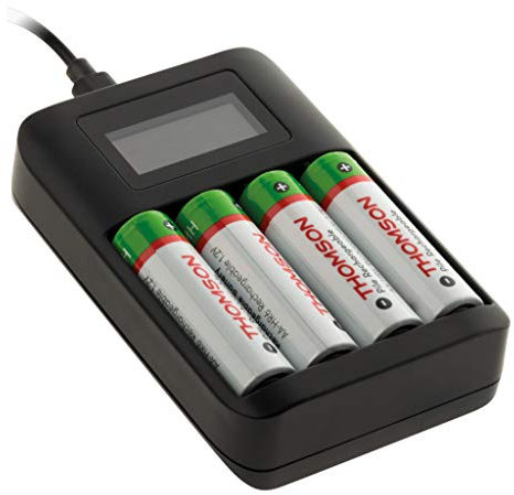 Thomson Chargeur USB pour piles AA et AAA (fournies)