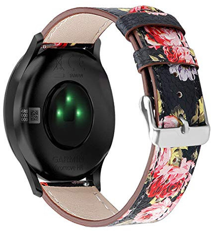 RuenTech Bracelet de Rechange en Cuir pour Montre Connectée Garmin Vivomove 3/Style/Luxe, Venu 20 mm (1-A Color)