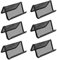 Chiyuehe Lot de 6 porte-cartes de visite en maille métallique noire pour bureau (noir)