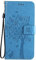 Fatcatparadise Kompatibel mit Samsung Galaxy M31 Hülle, Handyhülle Samsung M31, Prägung Muster Schutzhülle Galaxy M31 PU Leder Wallet Case Klappbar Flip Hülle Brieftasche Ledertasche (Blau)