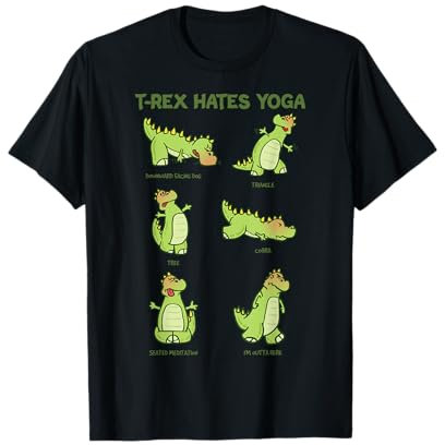 T-Rex Yoga Posen Dinosaurier Achtsamkeit Meditation Dino Meme T-Shirt