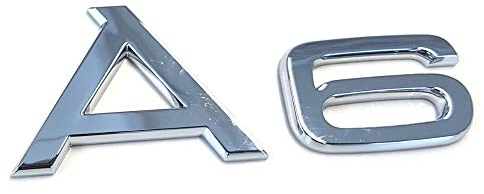 Audi 4F08537412ZZ Schriftzug A6 Emblem Logo Aufkleber Modellbezeichnung, chrom glänzend