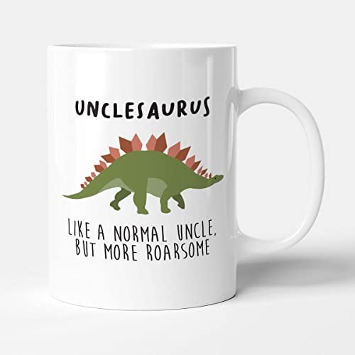 Victorian Printing Co - Unclesaurus Stegosaurus - Dinosaur Uncle Gift Mug, Ceramic, 11fl.oz.