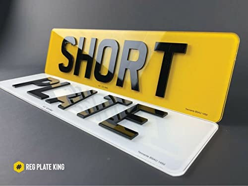 14 inch 4D Number Plates Front and Rear 5 Characters