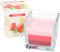 KOTARBAU® Vela perfumada en frasco de cristal Aroma agradable Velas decorativas Vela en vaso de cristal Vela aromática Duración 32 h Aroma a fresa Vela tricolor con 2 mecha Idea de regalo