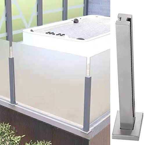 LZMZMQ Glasgeländer Glasklemmen Treppengeländersystem Mit Hardware, Außen Innen Balkon Decking Podest Freisicht Leitplanke Säule, Für 8 Mm - 12 Mm Platten Glas-Kunststoffplatten