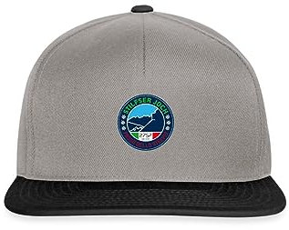 Spreadshirt Stilfser Joch Italien Ortler Alpen Gebirgspass Snapback Cap, One Size, Graphit/Schwarz