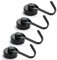 XOPOZON 4 Pack Magnetic Hooks, Extra Strong Neodymium Pull Magnet, Heavy Duty for Fridge BBQ Indoor Outdoor Hanging Classroom Tools (Black)