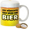 Bier Tasse mit Spruch, Ich wünschte das wäre ein Bier, Lustige Tassen, Kaffeetasse mit Spruch, Bier Geschenke für Männer, 300 ml Kaffeebecher, Bier Geschenk, Teetasse, Vatertagsgeschenk