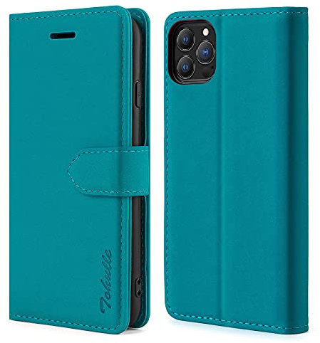 TOHULLE Case for iPhone 11 Pro, Premium PU Leather Wallet Case with Card Holder Kickstand Magnetic Closure Shockproof Flip Folio Case Cover for iPhone 11 Pro (5.8 Inch) - Blue