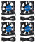 AITRIP 4PCS 5010 5V USB 50mm Lüfter, Brushless DC, 4er Pack, Geschwindigkeit 4200 U/min für Kleingeräte Serie Ersatz
