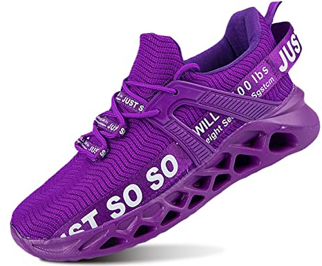QDCFY Damen Herren Sneakers Turnschuhe Sportschuhe Freizeitschuhe Atmungsaktiv Laufschuhe Straßenlaufschuhe Sneaker Trainer für Outdoor Fitness Gym Walkingschuhe