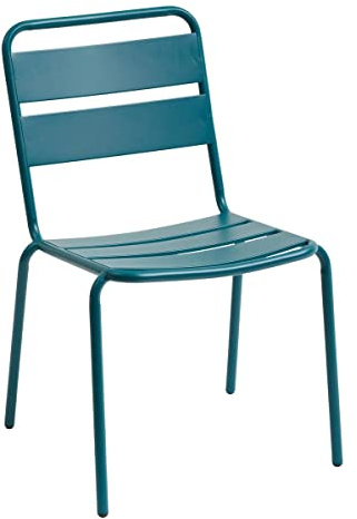 Hespéride Chaise de Jardin empilable Phuket Bleu Canard
