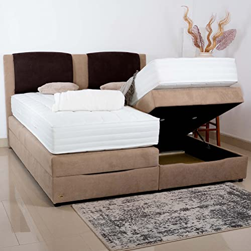 PAARA Boxspringbett Boston | Antirutsch-Matten | Royal-Matratze Komplettset - Made in Germany (Farbe und Härtegrad (H2 - H4) frei wählbar - Bitte nach Bestellung per Nachricht mitteilen, 160 x 200 cm)
