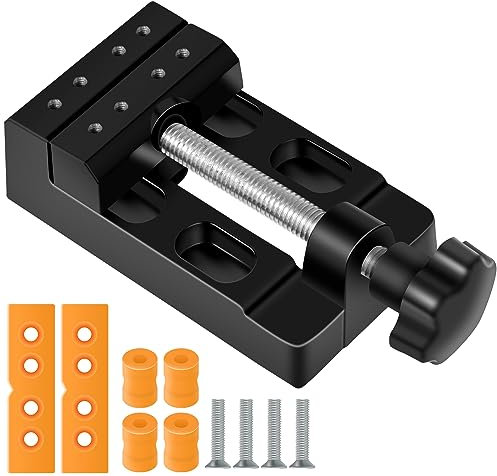 Mini Bench Clamp Aluminum Alloy Small Bench Vice Clamp Multifunctional Mini Flat Table Clamp Carving Tool Portable Jewelry DIY Carving Clamp for Jewelry Watch Crafts