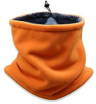 LumiSyne Cache-Cou Tubulaire Hiver Homme Femme Épais Polaire Double Couche Coupe-Vent Tour De Cou Avec Cordon De Serrage Réglable Thermique Écharpe Masque Cagoule Neck Warmer Temps Froid Cyclisme Ski
