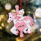 Bemaystar Personalisierte Baby Ornament Babys 2023 - Baby's Erstes Weihnachten Ornament, Weihnachtskarussell-Ornament, Weihnachtsbaumschmuck Personalisierte Weihnachtskugeln, Baby-Geschenk, Rosa