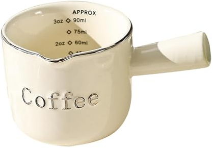Colcolo Taza de cerámica pequeña para Calentar Leche, Jarra mezcladora de Espuma de Leche de 90ml, Tazas de café expreso para cafetería, Bar, Hotel, casa de