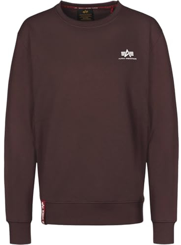 Alpha Industries Basic Sweater Small Logo Sweatshirt für Herren Hunter Brown