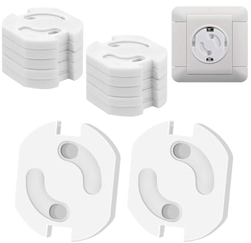 12 unidades de protección infantil para enchufes con mecanismo de giro para bebés y niños pequeños