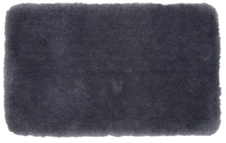 Gözze - Deluxe Badteppich mit extra hohem Flor, 100% Polyester (Mikrofaser), Mit Antirutschbeschichtung, 70 x 120 cm - Anthrazit