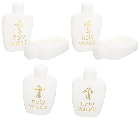 IMIKEYA 12 Stk Ostern Weihwasserflasche Glaswasserflasche Weihwasserflasche Mit Goldenem Kreuz Weihwasserflasche Der Kirche Gesegnetes Weihwasser Plastik 4 Unzen Kleiner Behälter Hochzeit