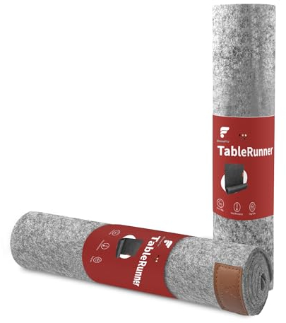 shinfly Schreibtischunterlage Filz, 150X40cm Schreibtisch Unterlage (Grau)