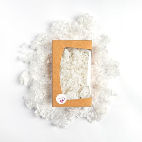 Getrocknete Hortensie Echt - Trockenblumen zum Basteln - Für natürliche Deko - Perfekt für schöne Herbst Dekoration (Weiß)